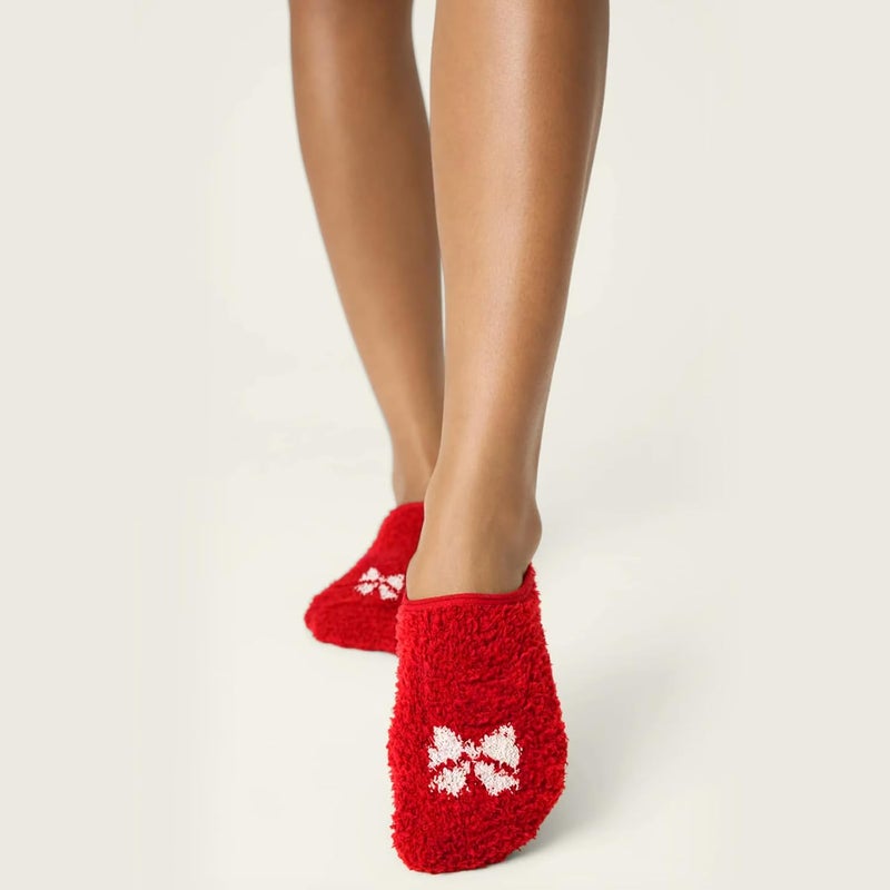 AmazingStone 3Pairs Cozy Winter Fuzzy Socks for Women With Grip Anti-Slip Fluffy Plush House Warm Ankle Socks - Image 2
